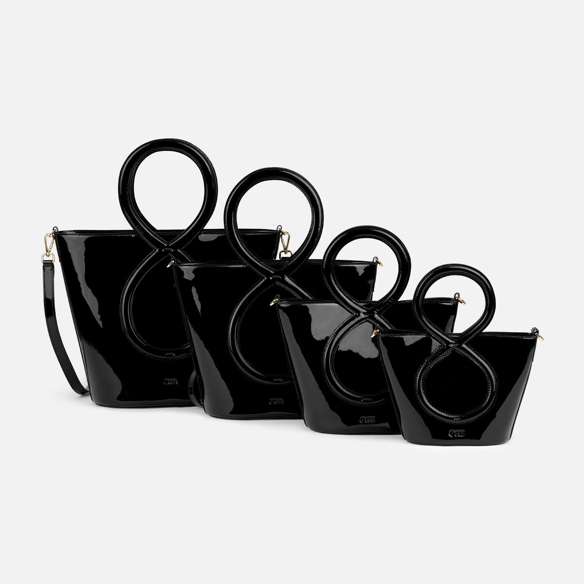 Infinity Bag - Patent Leather Black