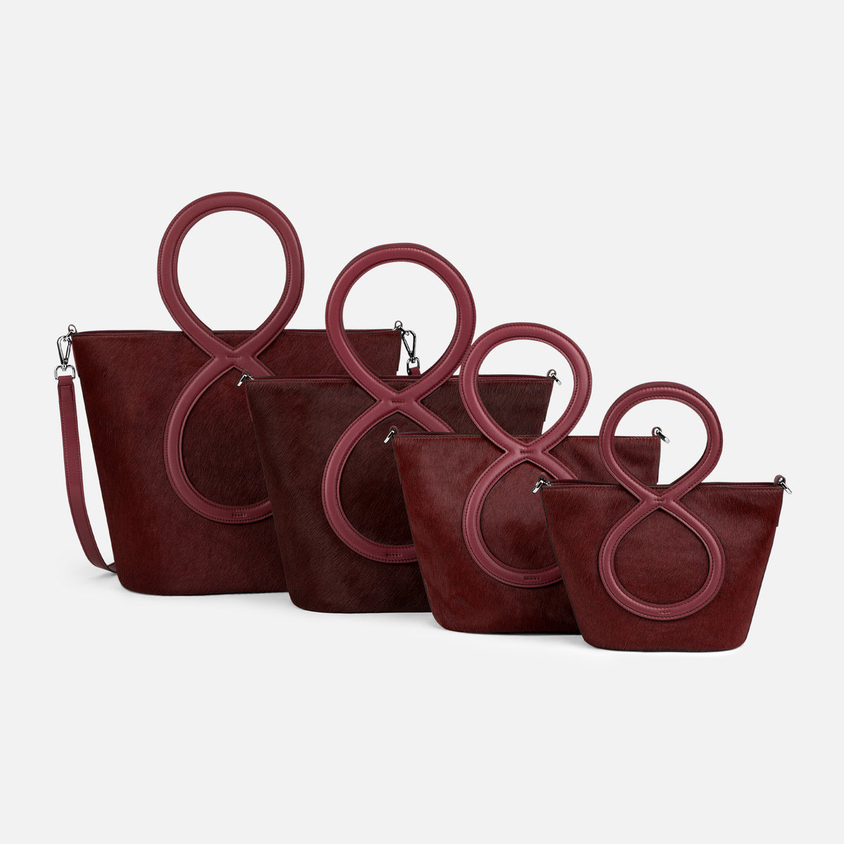 Infinity Bag - Red Calf Hair