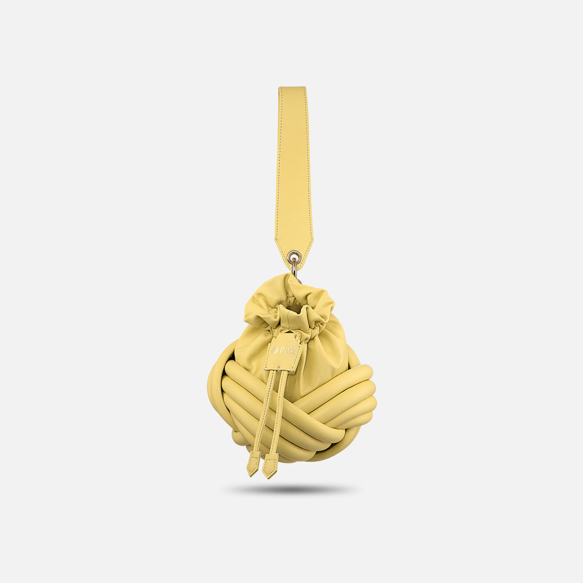 Knurly Drawstring Bag 18 M - Lemon Yellow