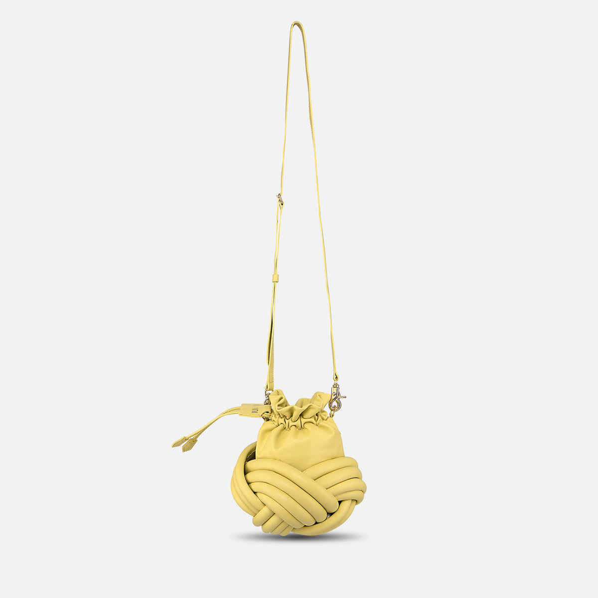 Knurly Drawstring Bag 18 M - Lemon Yellow